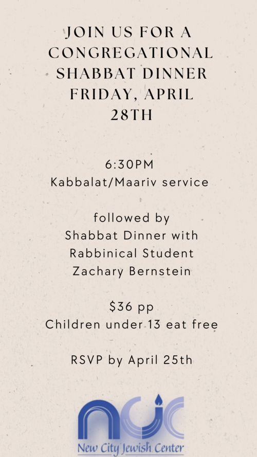 Banner Image for Congregational Shabbat Dinner